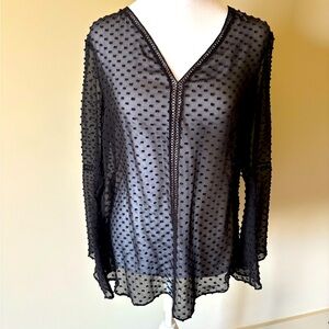Etcetera Black Sheer Blouse